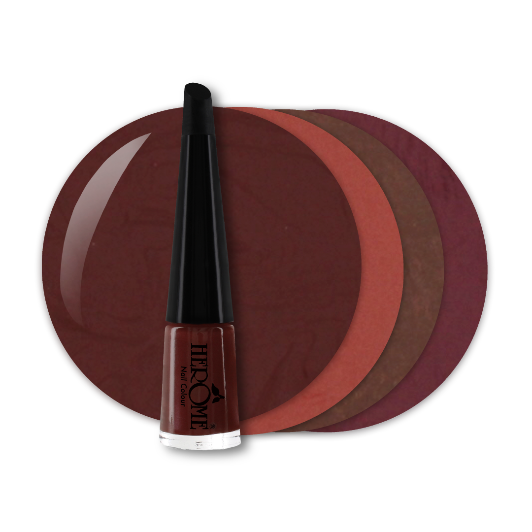 ネイルカラーレッドブラウン