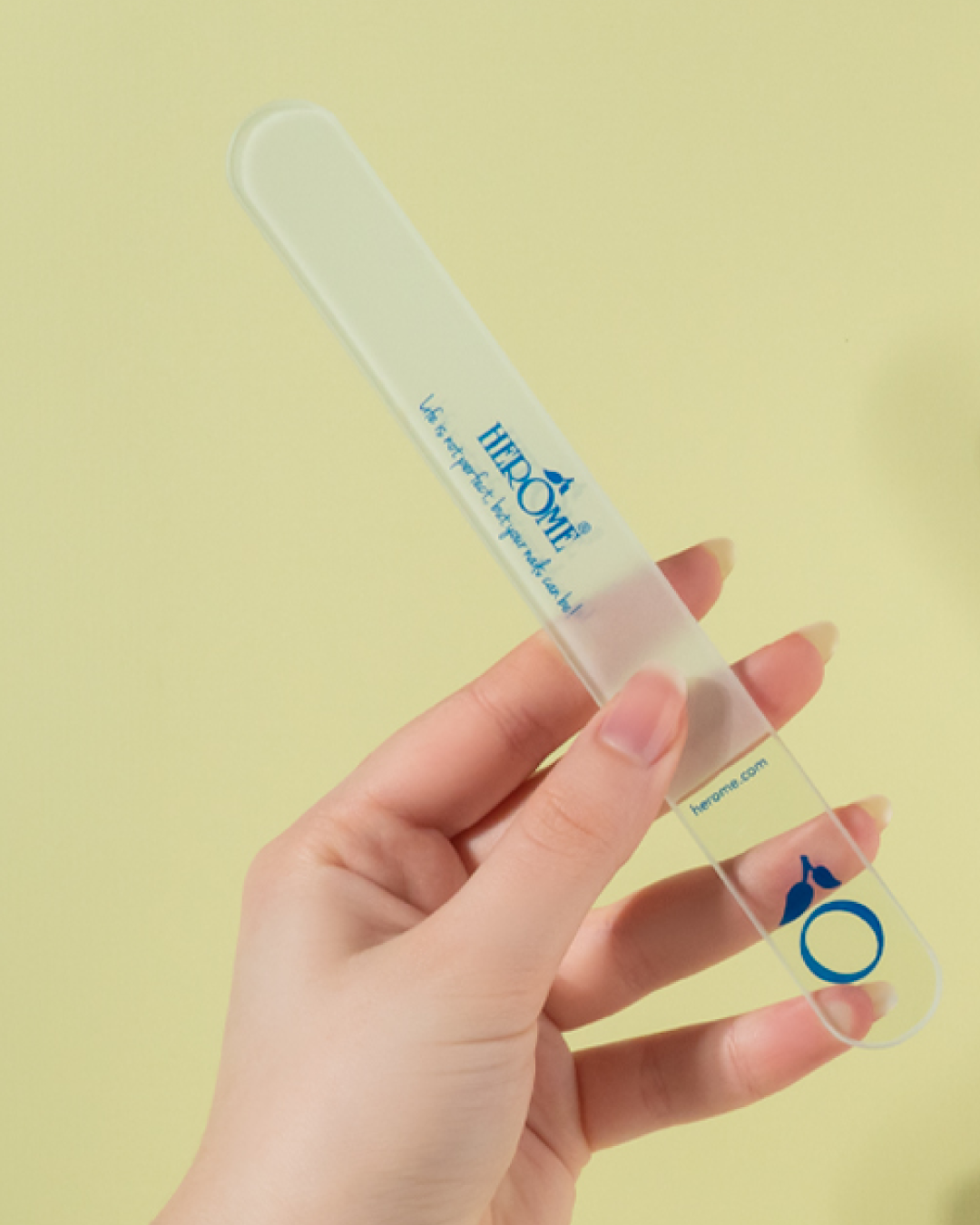 爪やすり 水洗い可 二枚爪予防 ネイルファイル ネイルケア エローム Herome グラスネイルファイル