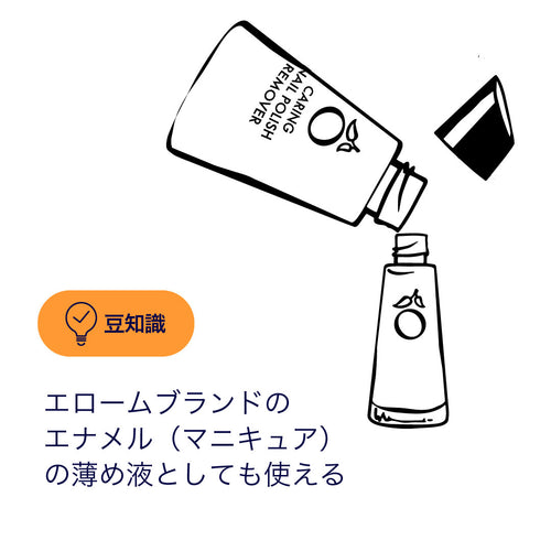 除光液　ネイルリムーバー　ケアリングポリッシュリムバー 豆知識